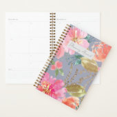 Waterverf roze pioen planner (Display)