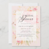 Waterverf Roze Pioenbloem Vrijgezellenfeest Kaart (Voorkant)