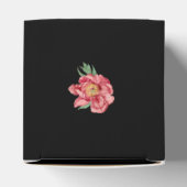 Waterverf Roze Pioenen Bloemen Bruiloft Wit Bedankdoosjes (Bovenkant)