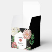 Waterverf Roze Pioenen Bloemen Bruiloft Wit Bedankdoosjes (Geopend)