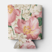 Waterverf Roze Pioenen Bloemen Koelbox Blikjeskoeler (Achterkant)