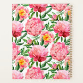 Waterverf Roze Pioenen Bloemen Patroon chic Custom Planner (Achterkant)
