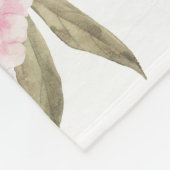 Waterverf Roze Pioenen: bloemenelegantie Fleece Deken (Hoek)