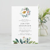 Waterverf roze pioenen krans afstudeerfeest kaart (Staand voorkant)