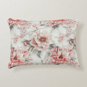 Waterverf Roze Pioenrozen Accent Kussen