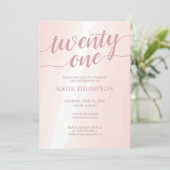 Waterverf Roze plastic Kaart (Staand voorkant)