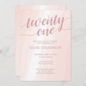 Waterverf Roze plastic Kaart (Voorkant / Achterkant)