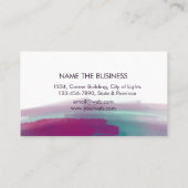 Waterverf roze platter Abstracte Makeup kunstenaar Visitekaartje (Achterkant)