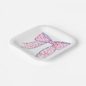 Waterverf Roze polawkrab Papieren Bordje (Gebogen)