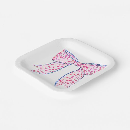 Waterverf Roze polawkrab Papieren Bordje (Gebogen)