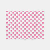 waterverf roze polka dots dop design fleece deken (Voorkant (Horizontaal))