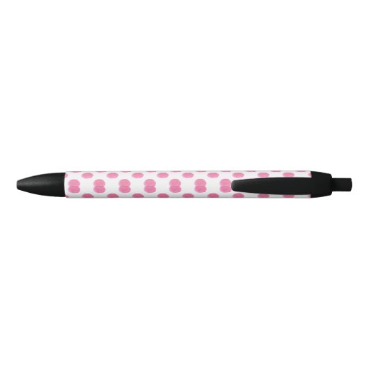 waterverf roze polka dots dop design zwarte inkt pen (Achterkant)