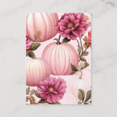 Waterverf Roze pomkin Floral Pattern Visitekaartje (Voorkant)