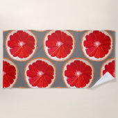 Waterverf roze pompelmoes snijstrandstijl strandlaken (Voorkant)