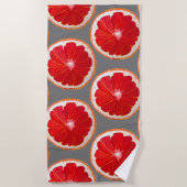 Waterverf roze pompelmoes snijstrandstijl strandlaken (Voorkant)