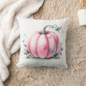 Waterverf Roze Pompoen Kussen (Deken)