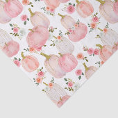 Waterverf Roze Pompoenen Florals Pastel Rozen Tissuepapier (Detail)