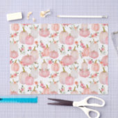 Waterverf Roze Pompoenen Florals Pastel Rozen Tissuepapier (Craft)