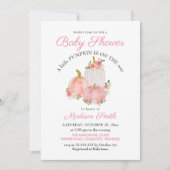 Waterverf Roze pompoenen Rozen | BABY SHOWER Kaart (Voorkant)