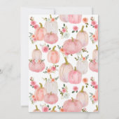 Waterverf Roze pompoenen Rozen | BABY SHOWER Kaart (Achterkant)