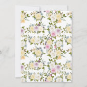 Waterverf Roze pompoenen Rozen | BABY SHOWER Kaart (Achterkant)