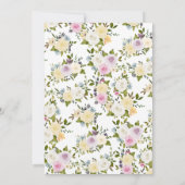 Waterverf Roze pompoenen Rozen | BABY SHOWER Kaart (Achterkant)