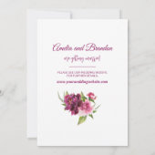 Waterverf Roze pondjes Rustic Wedding Save The Date (Achterkant)