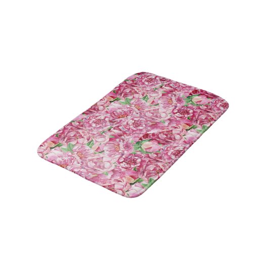 Waterverf roze pony's badmat (Gekanteld)
