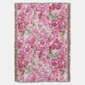 Waterverf roze pony's deken (Voorkant Verticaal)