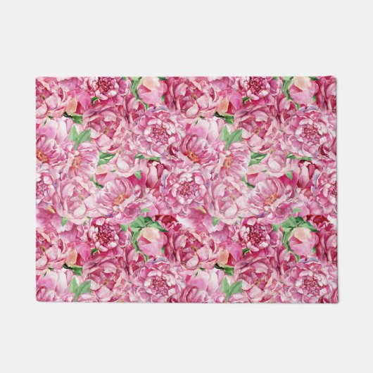 Waterverf roze pony's deurmat (Voorkant)