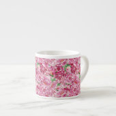 Waterverf roze pony's espresso kop (Voorkant rechts)
