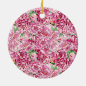 Waterverf roze pony's keramisch ornament (Achterkant)