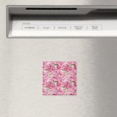 Waterverf roze pony's magneet (Insitu (Vaatwasser))