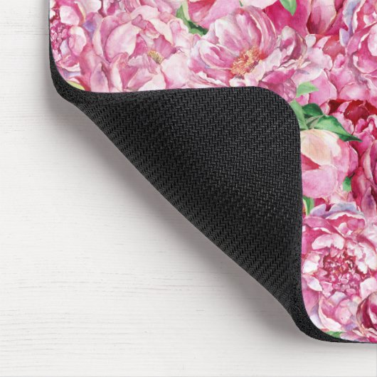 Waterverf roze pony's muismat (Hoek)