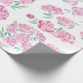 Waterverf roze pony's ontwerp cadeaupapier (Hoek)