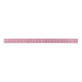 Waterverf roze pony's satijnen lint (Voorkant)