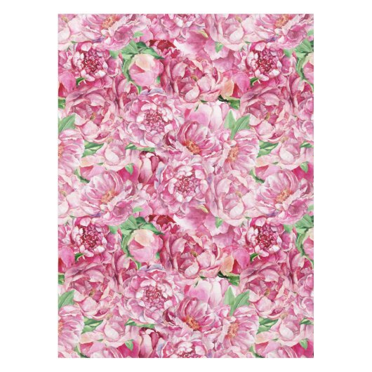 Waterverf roze pony's tafelkleed (Voorkant)