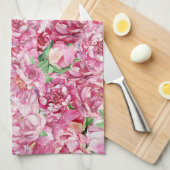 Waterverf roze pony's theedoek (Quarter Fold)