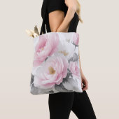 Waterverf roze pony's tote bag (Dichtbij)