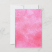 Waterverf roze pootwaakkaartjes bedankkaart (Achterkant)