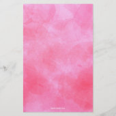 Waterverf Roze pootwaren Briefpapier (Achterkant)