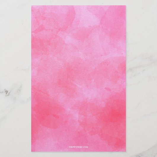 Waterverf Roze pootwaren Briefpapier (Achterkant)