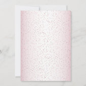 Waterverf Roze Prinses Baby shower Partij Kaart (Achterkant)