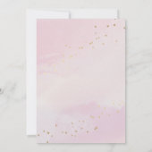 Waterverf Roze Prinses Kroonsprookje Verjaardag Kaart (Achterkant)