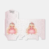 Waterverf Roze Prinses Verjaardagsfeest Schattige Bedankdoosjes (Uitgevouwen)