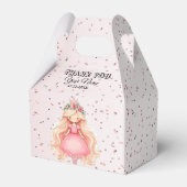 Waterverf Roze Prinses Verjaardagsfeest Schattige Bedankdoosjes (Achterkant)