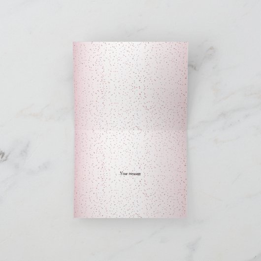 Waterverf Roze Prinses Verjaardagsfeest Schattige Bedankkaart (Binnen)