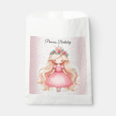Waterverf Roze Prinses Verjaardagsfeest Schattige Bedankzakje (Voorkant)
