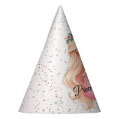 Waterverf Roze Prinses Verjaardagsfeest Schattige Feesthoedjes (Links)