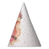 Waterverf Roze Prinses Verjaardagsfeest Schattige Feesthoedjes (Rechts)